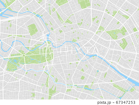 Paris Colored Vector Mapのイラスト素材