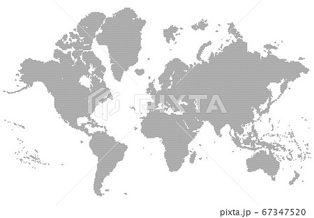 Dotted detailed map of the world vector silhouette 67347520