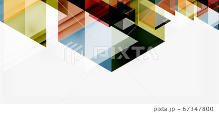 Geometric abstract background, mosaic triangle and hexagon shapes. Trendy abstract layout template for business or technology presentation, internet poster or web brochure cover, wallpaper 67347800