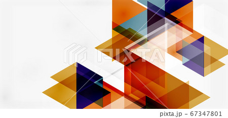 Geometric abstract background, mosaic triangle and hexagon shapes. Trendy abstract layout template for business or technology presentation, internet poster or web brochure cover, wallpaper 67347801