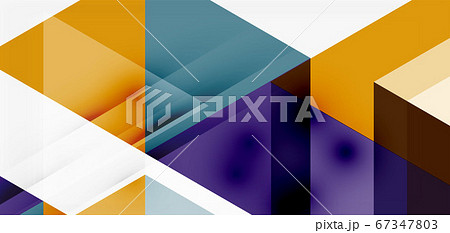 Geometric abstract background, mosaic triangle and hexagon shapes. Trendy abstract layout template for business or technology presentation, internet poster or web brochure cover, wallpaper 67347803