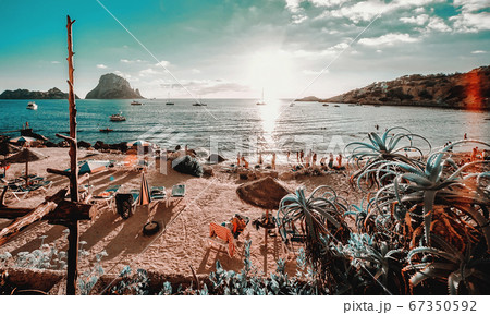 View of Cala d'Hort Beach in Ibiza 67350592