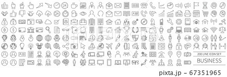 ビジネスに関連したラインアイコンセット200 67351965