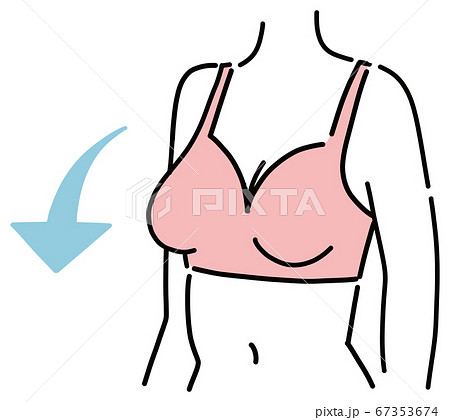 バストダウン 美容 女性 のイラスト素材
