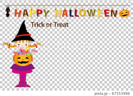 Halloween girl with pumpkin postcard postcard Halloween girl with pumpkin postcard postcard 67353998