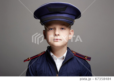 Kid want to be a general. Child in big size 67358484
