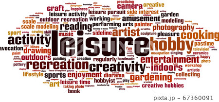 Leisure word cloud 67360091