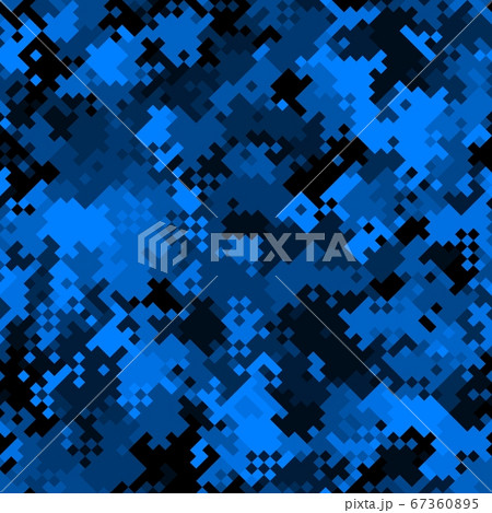 Military camouflage seamless pattern. Urban digital pixel style. 67360895