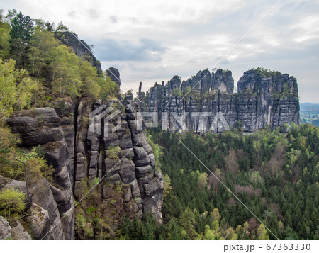 Sschrammsteine and forests. Popular climbers 67363330
