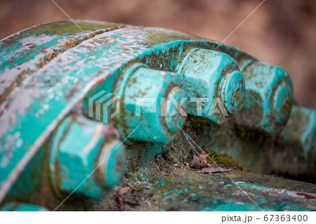Nuts and bolts covered of rust and old paint 67363400