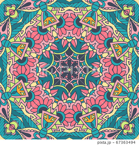 Indian floral paisley medallion pattern. Ethnic 67363494