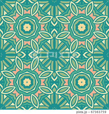 Tiled ethnic boho pattern for fabric. Abstract Tiled ethnic boho pattern for fabric. Abstract 67363759