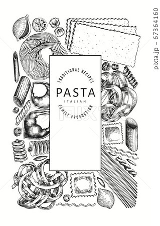 talian pasta design template. Hand drawn vector talian pasta design template. Hand drawn vector 67364160
