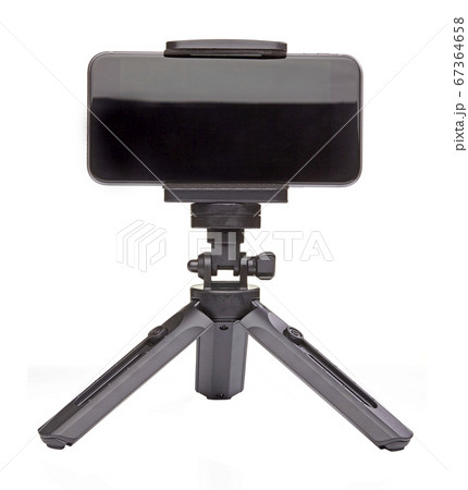 Small black tripod for smartphone isolated on 67364658