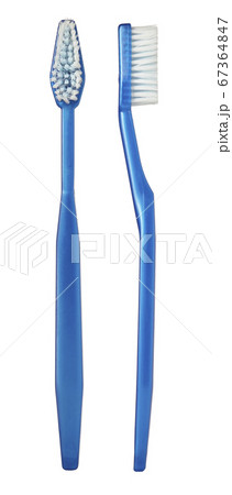 Blue toothbrush isolated on white background. 67364847