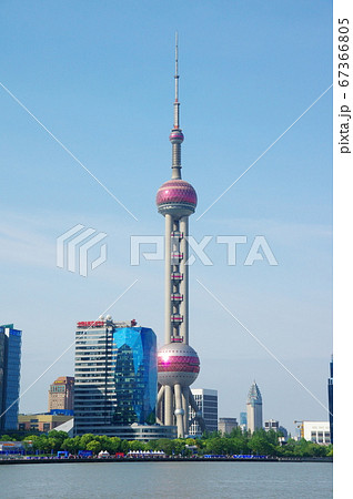 上海テレビタワー 東方明珠電視塔 の写真素材