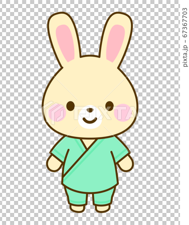 病院・小児科用 患者うさぎイラスト 病院・小児科用 患者うさぎイラスト 67367703