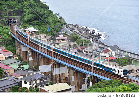 東海道本線 早川-根府川 JR東日本 E257系2000番台 NA-04編成(大宮) 踊り子 東海道本線 早川-根府川 JR東日本 E257系2000番台 NA-04編成(大宮) 踊り子 67368133