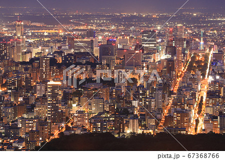大倉山展望台から見下ろす札幌市の夜景 67368766