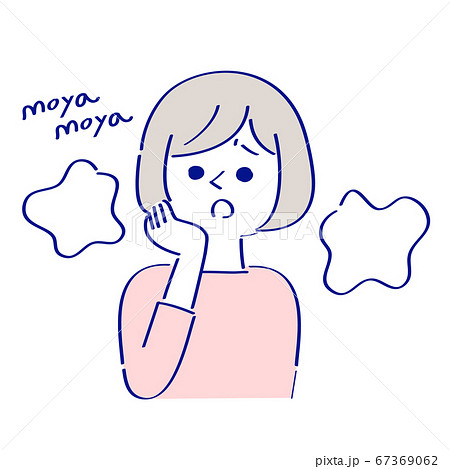 悩む女性 ブルー 悩む女性 ブルー 67369062