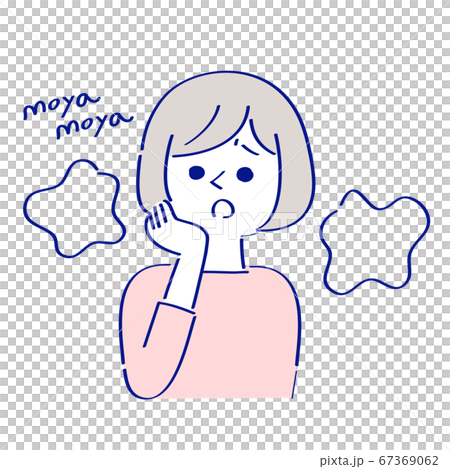 悩む女性 ブルー 悩む女性 ブルー 67369062