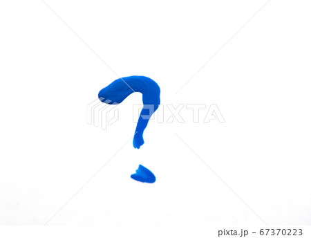 Question mark drawn with blue nail Polish, Question mark drawn with blue nail Polish, 67370223