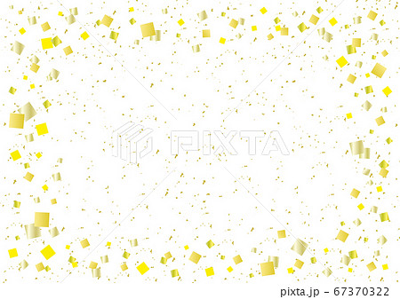 紙吹雪テクスチャ02 金箔フレーム のイラスト素材