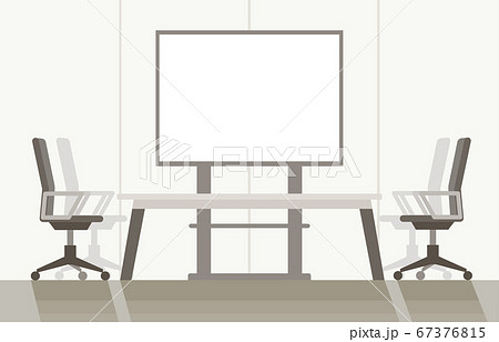 背景素材 ディスプレイのある会議室 ビジのイラスト素材