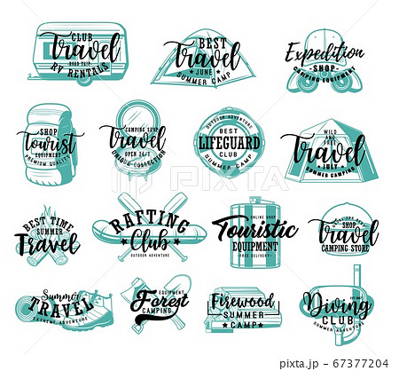 Travel tourism letterign icons Travel tourism letterign icons 67377204