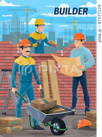 Engineer architect, builder mason at construction Engineer architect, builder mason at construction 67377229