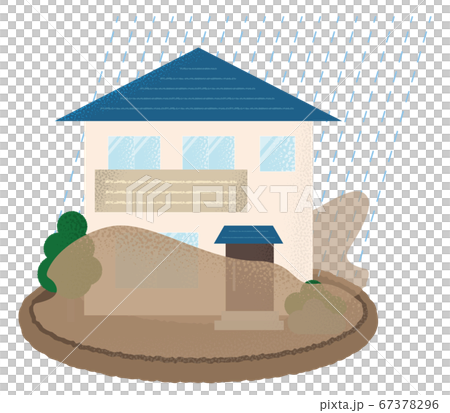 Vector illustration of a flooded house Vector illustration of a flooded house 67378296