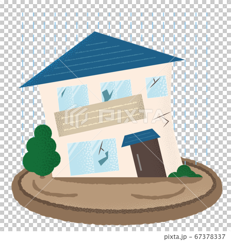 Vector illustration of a flooded house Vector illustration of a flooded house 67378337