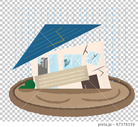 Vector illustration of a flooded house Vector illustration of a flooded house 67378339