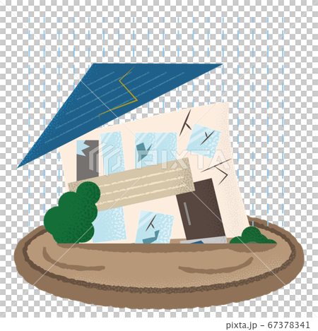 Vector illustration of a flooded house 67378341