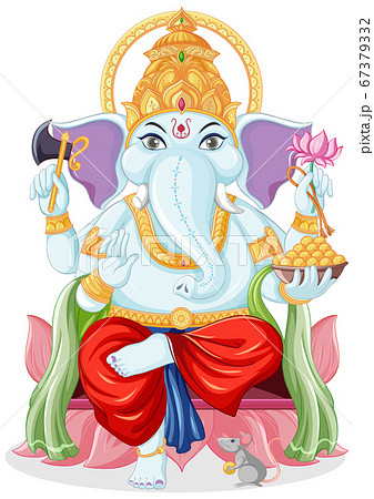 Lord Ganesha cartoon style - Stock Illustration [67379332] - PIXTA