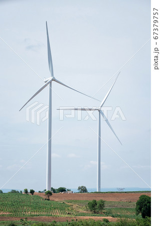 Wind turbine power at daylight Wind turbine power at daylight 67379757