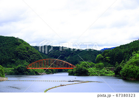 三重県名張市、青蓮寺湖の風景、ダムの風景【7月】 67380323