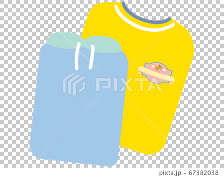 着替え パーカーのイラストのイラスト素材