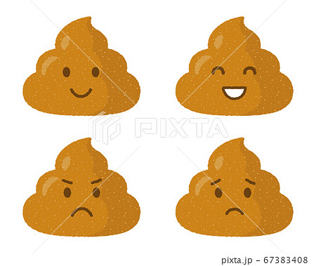 かわいいウンチのキャラクター　うんこのアイコンセット 67383408