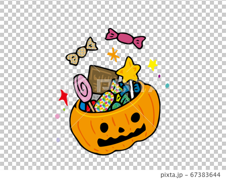 ハロウィンキャンディーボックスのイラスト素材