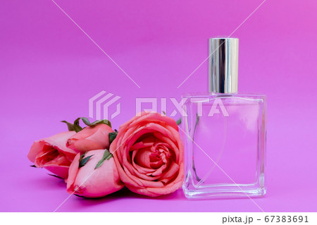 Essential oil in bottles extracted from rose Essential oil in bottles extracted from rose 67383691