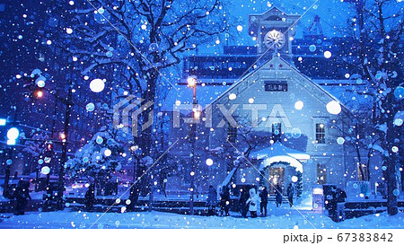 雪の札幌時計台 雪の札幌時計台 67383842