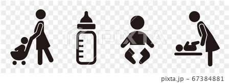 stroller icon baby push vector 67384881