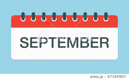 Vector icon day calendar, autumn month September Vector icon day calendar, autumn month September 67384903