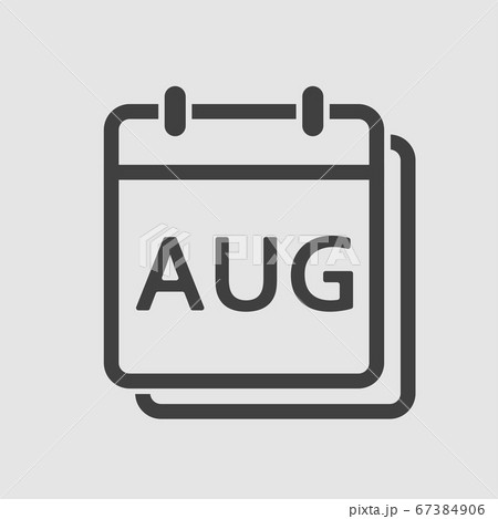 Vector icon day calendar, summer month August Vector icon day calendar, summer month August 67384906