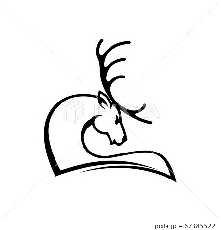 Deer profile isolated hunting club logo 67385522
