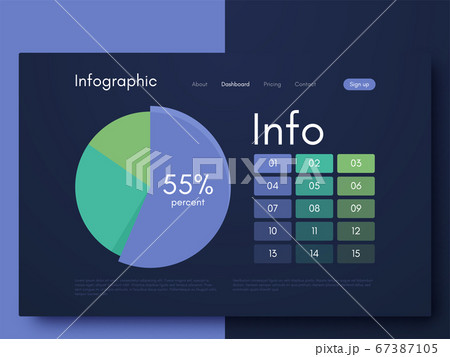 Vector graphic infographics. Template for creating 67387105