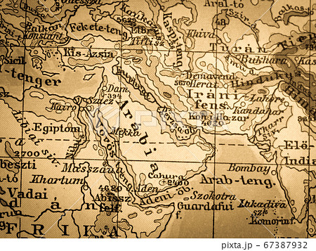 古地図 アラビア半島の写真素材 [67387932] - PIXTA