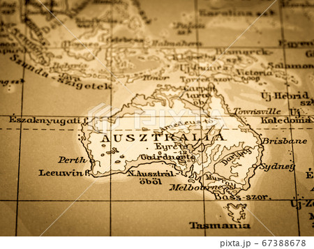 古地図 オーストラリアの写真素材 [67388678] - PIXTA