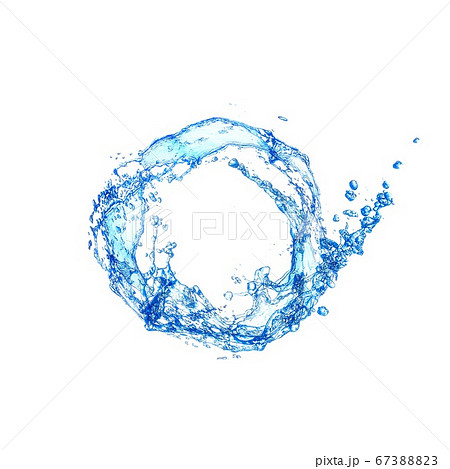水の輪の抽象的なイラストのイラスト素材 6738